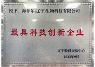 海菲尔企业荣誉证书